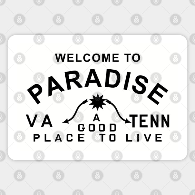 Paradise CVB black text Sticker by Old Gods of Appalachia